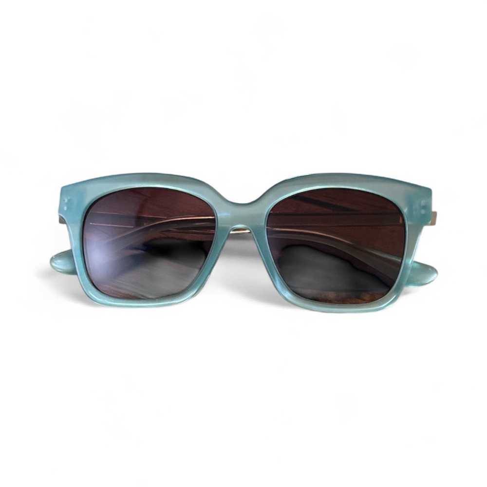 Diff Eyewear Teal Square Sunglasses